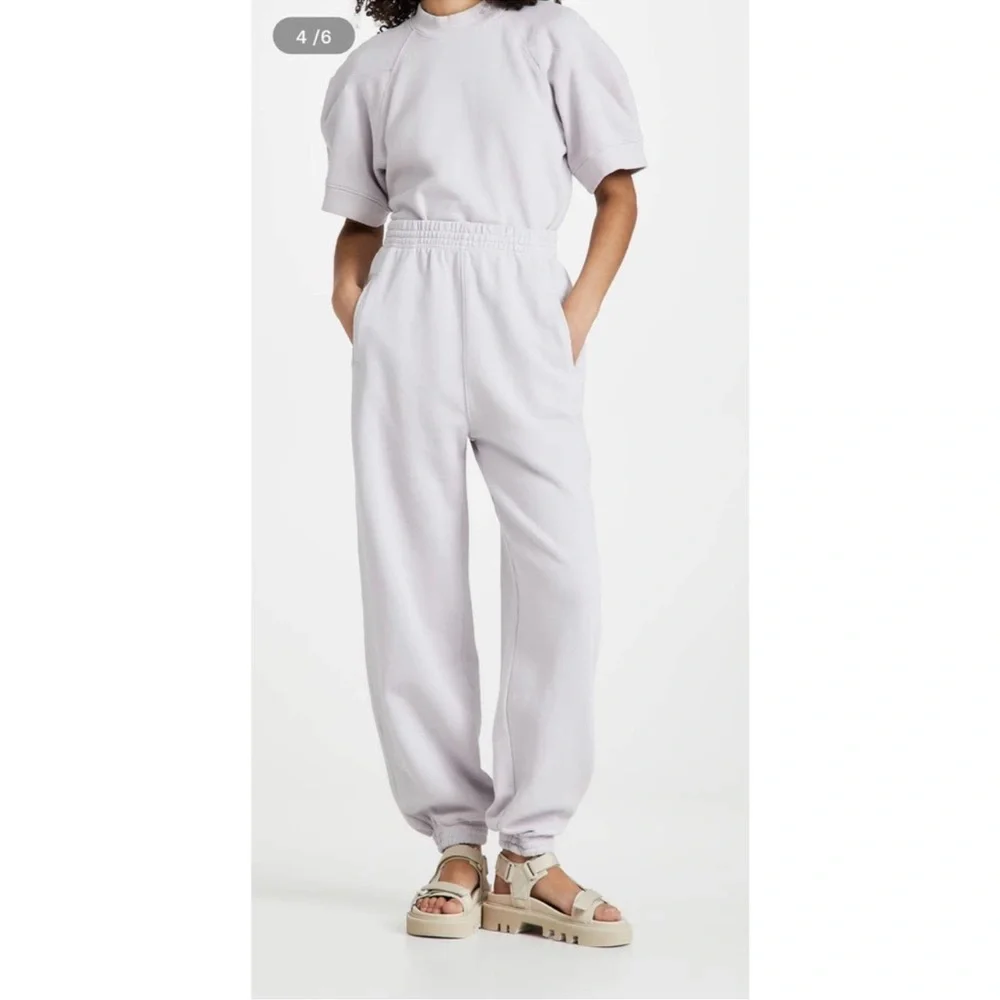 NEW Agolde Balloon Sweatpants Oatmeal Heather - Picture 2 of 15